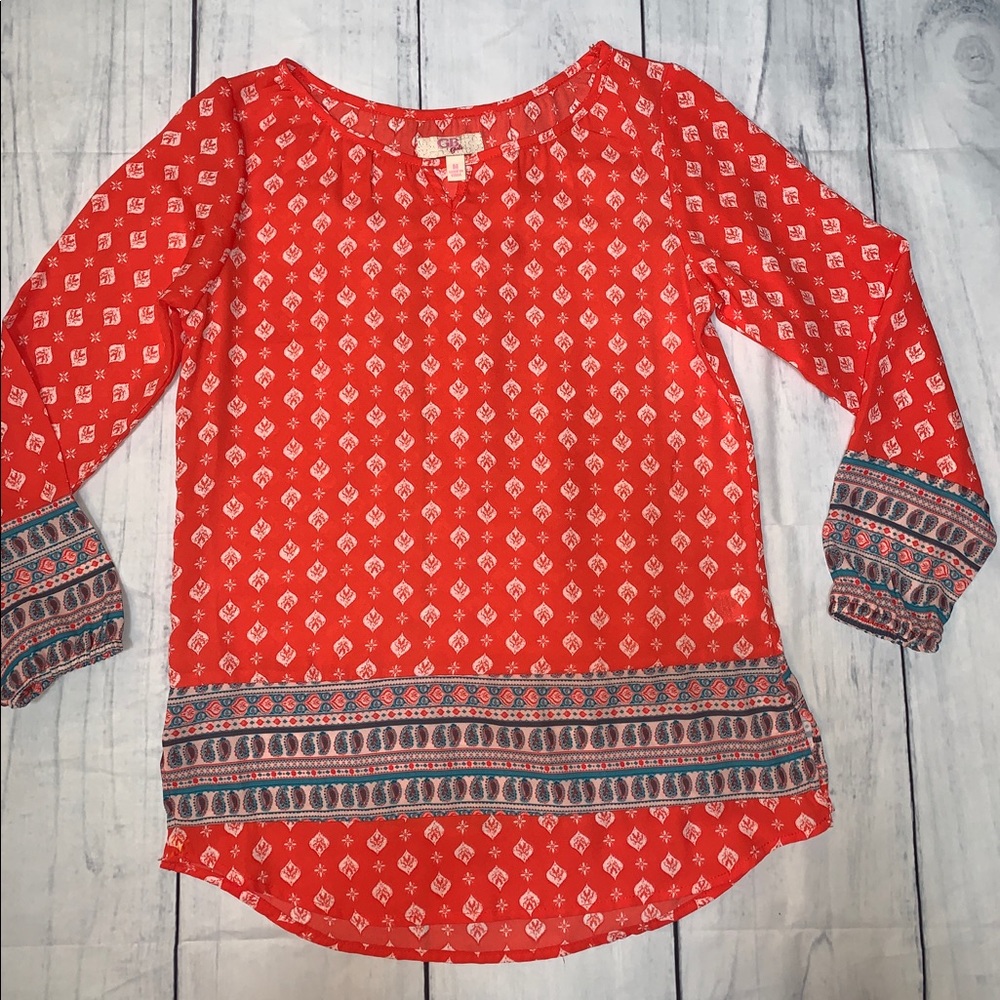 GB Girls bohemian top size M
